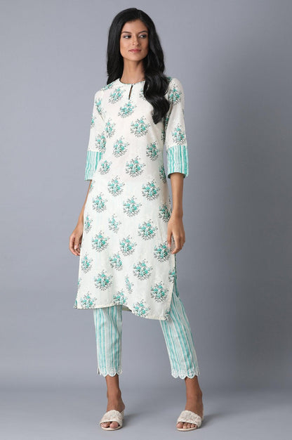 Light Blue Stripes Slim Pants - wforwoman