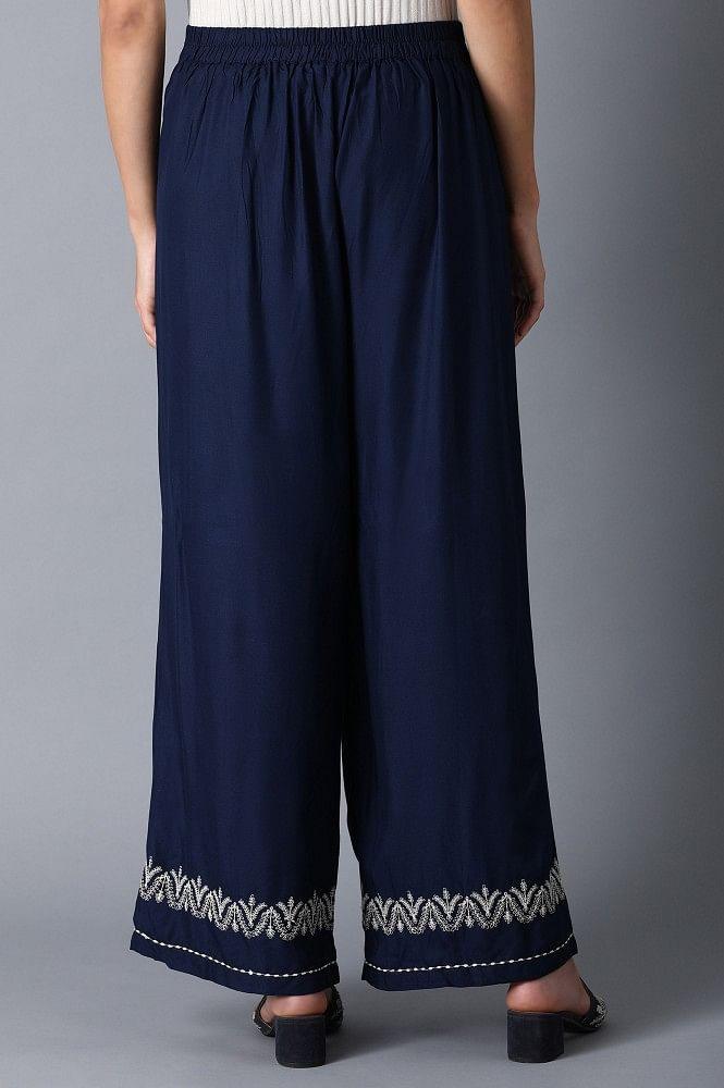 Navy Blue Parallel Pants - wforwoman