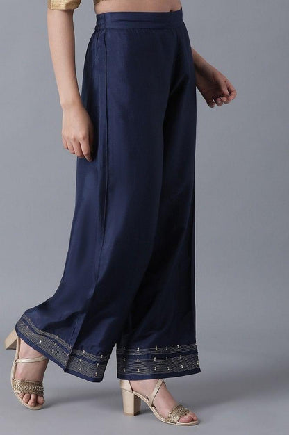 Navy Blue Parallel Pants - wforwoman