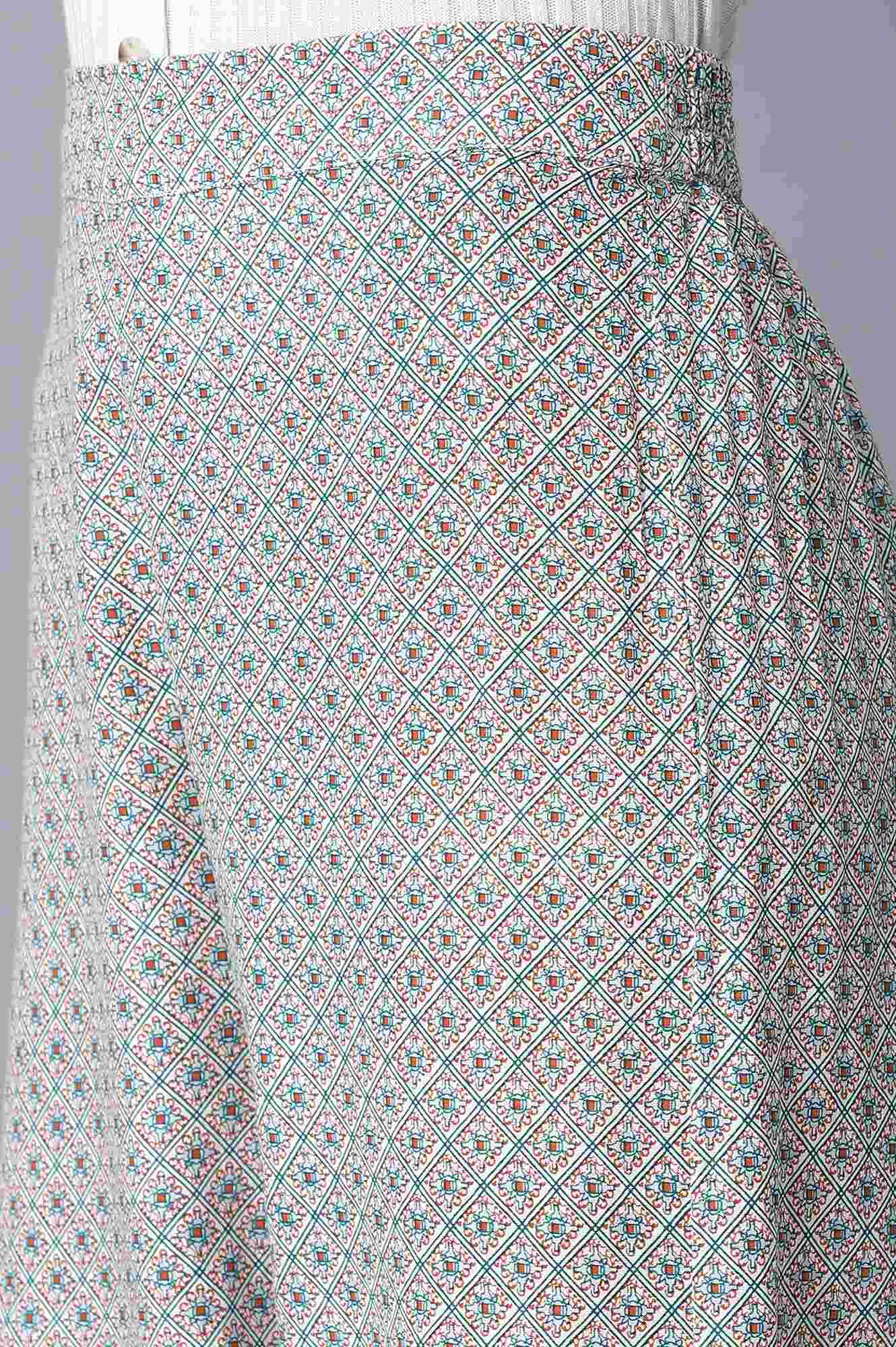 light Grey Printed Parallel Pants - wforwoman