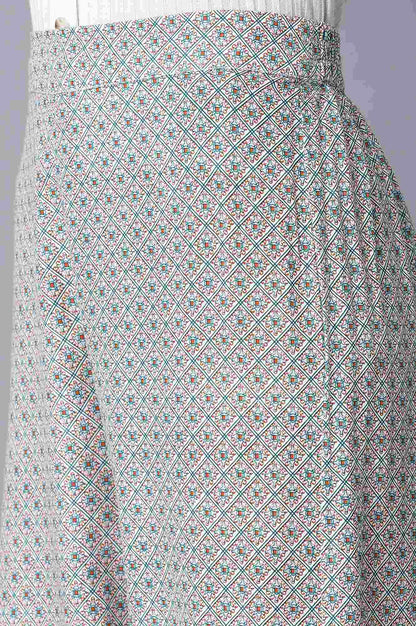 light Grey Printed Parallel Pants - wforwoman