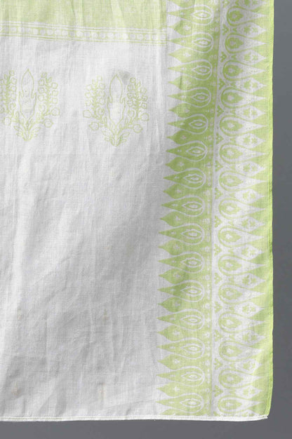 Green Glitter Print Dupatta