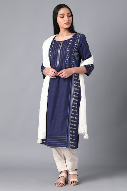 White Embroidered Dupatta