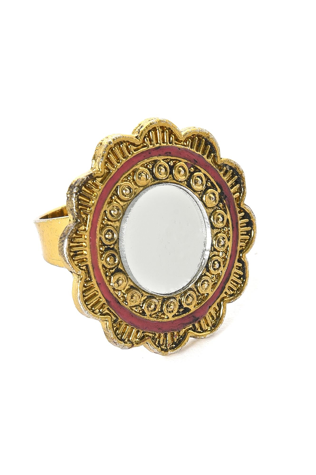 Multi Enamelled Adjustable Women Finger Ring