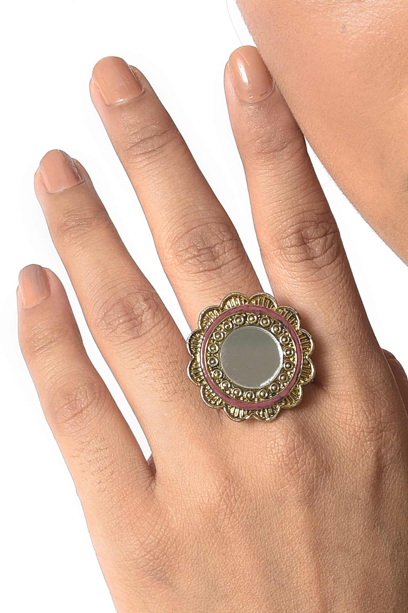 Multi Enamelled Adjustable Women Finger Ring