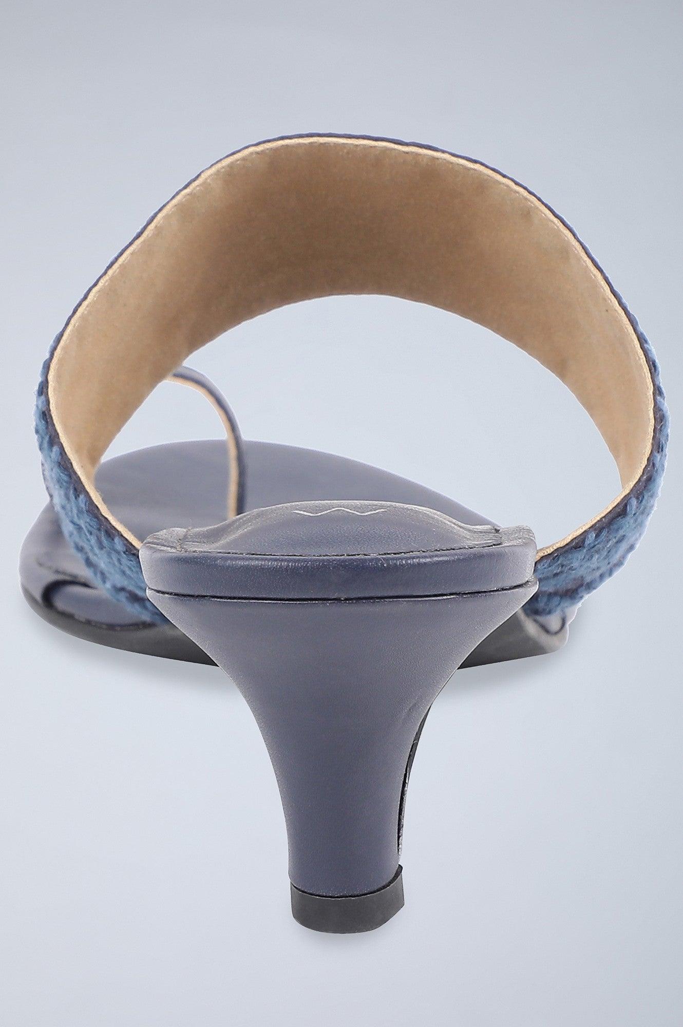 W Navy Almond Toe Kitten Heel-WDale - wforwoman