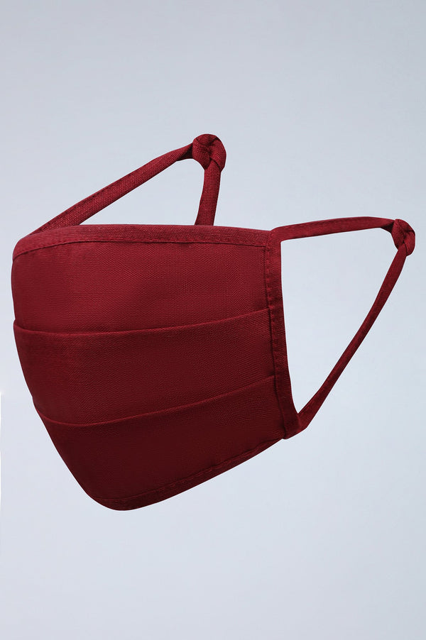 Maroon Reusable Cotton Face Mask