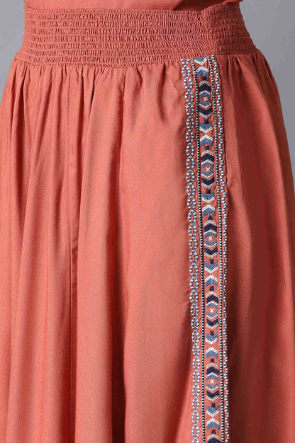 Peach Embroidered Jumpsuit