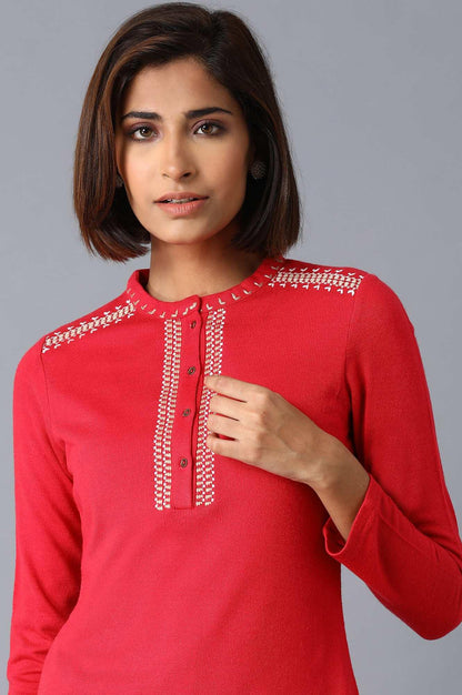 Fuchsia Pink Solid kurta - wforwoman