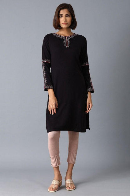 Purple Solid Acrylic kurta - wforwoman