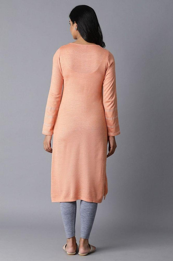 Blue Acrylic Straight kurta