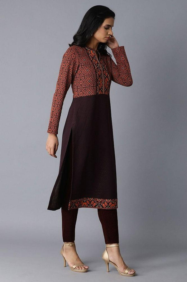 Orange Straight kurta
