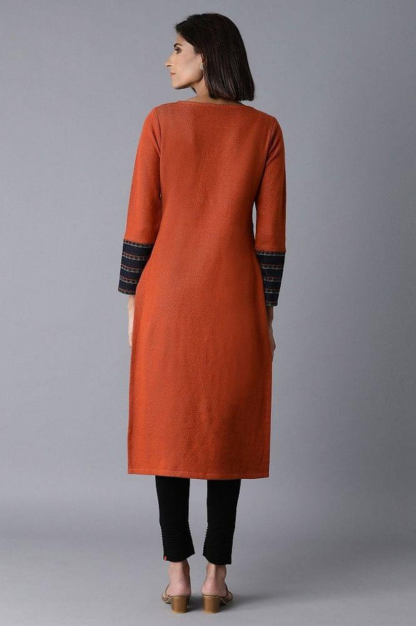 Orange Straight kurta