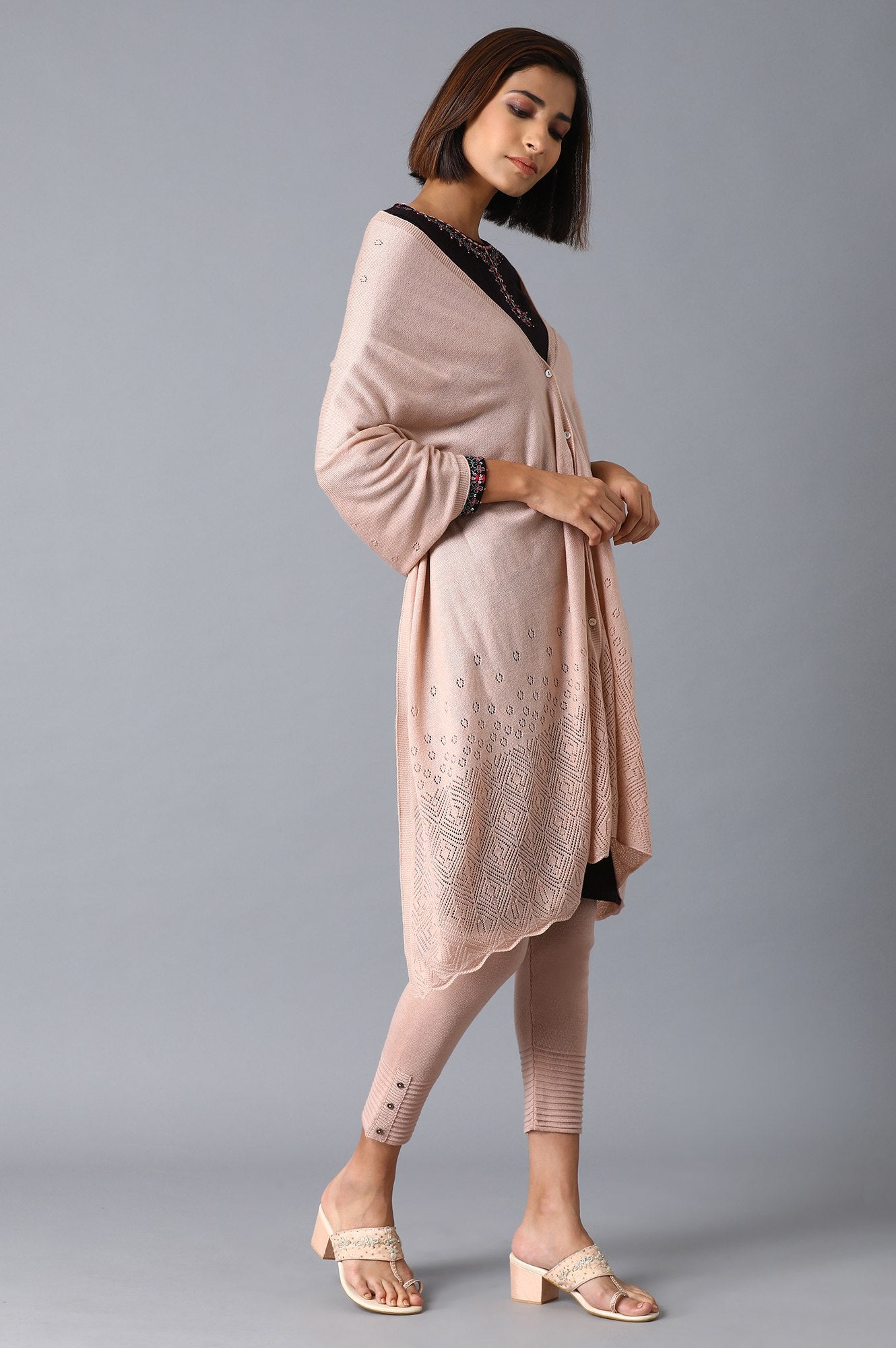 Light Pink Pointelle Throw