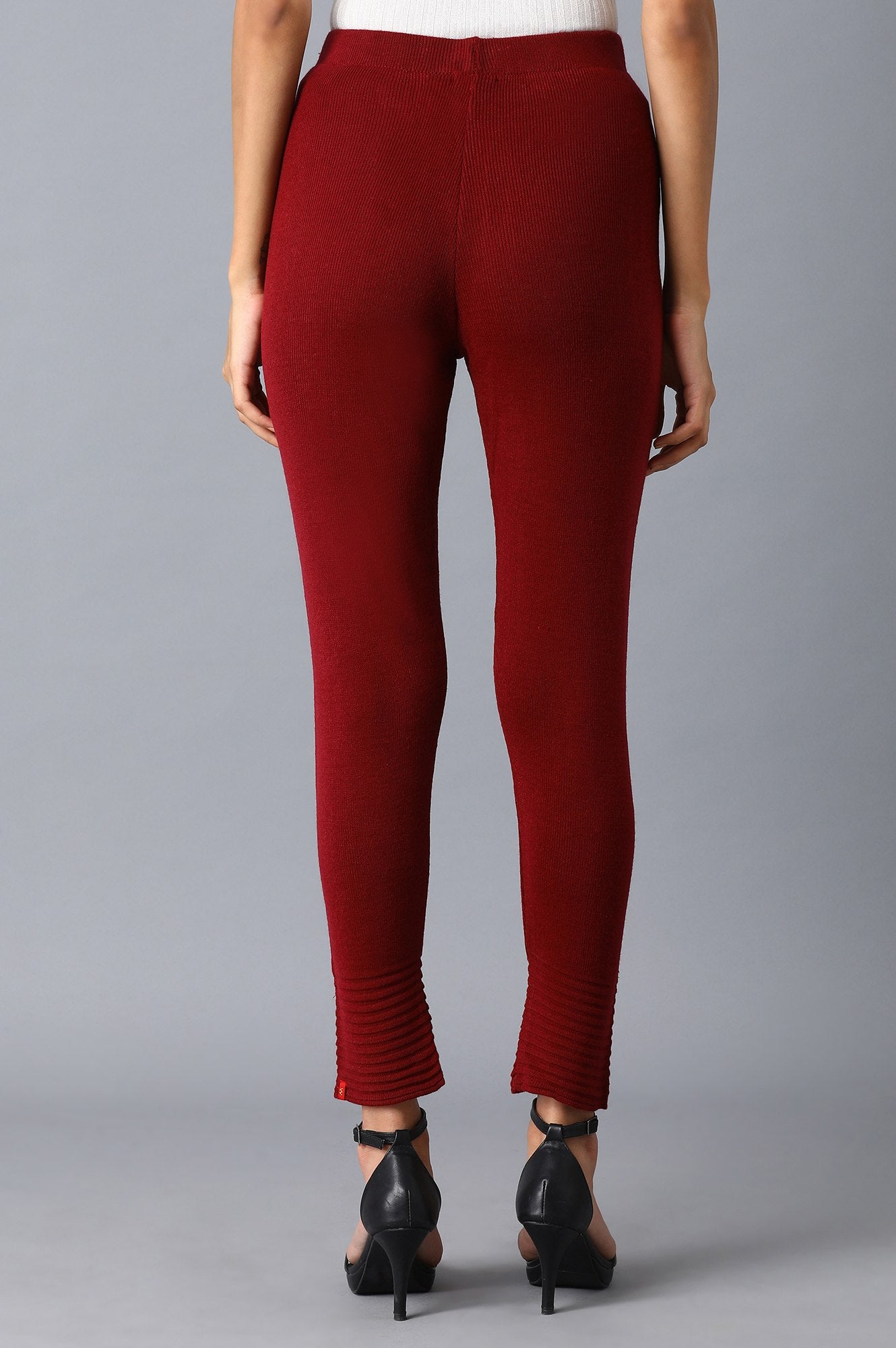 Garnet Red Basic Leggings