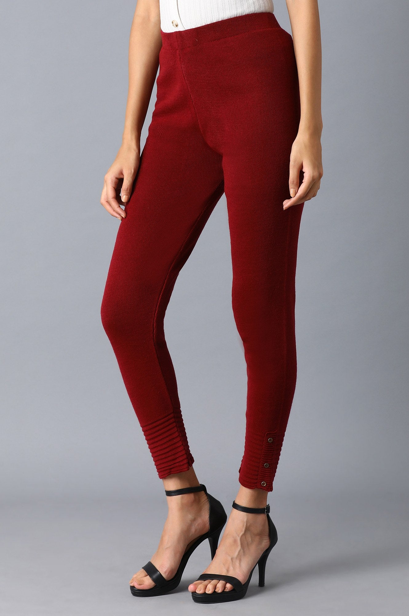 Garnet Red Basic Leggings