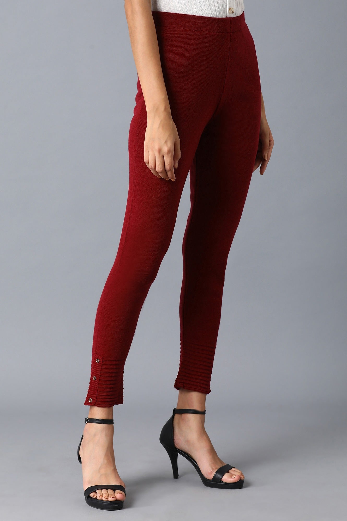 Garnet Red Basic Leggings
