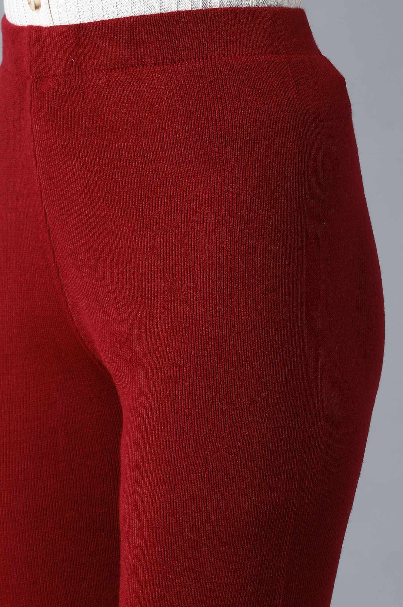 Garnet Red Basic Leggings