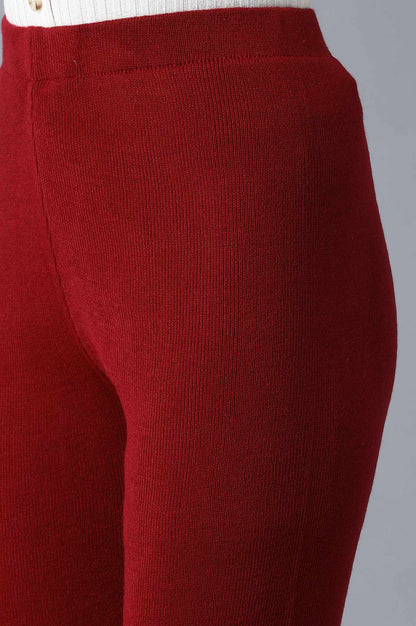 Garnet Red Basic Leggings