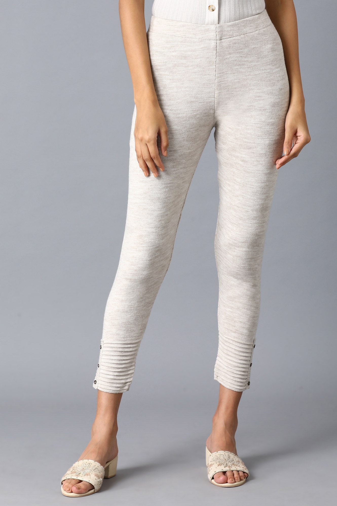 Beige Basic Leggings