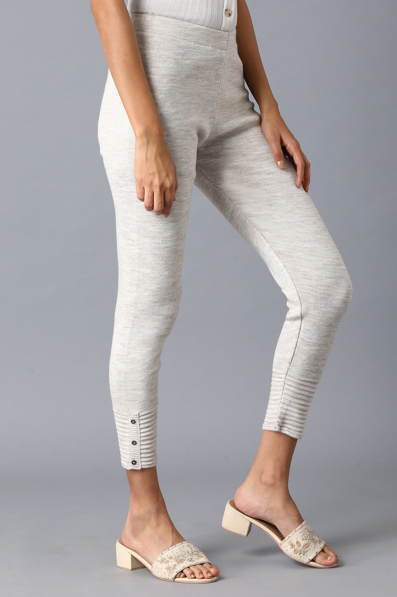 Beige Basic Leggings
