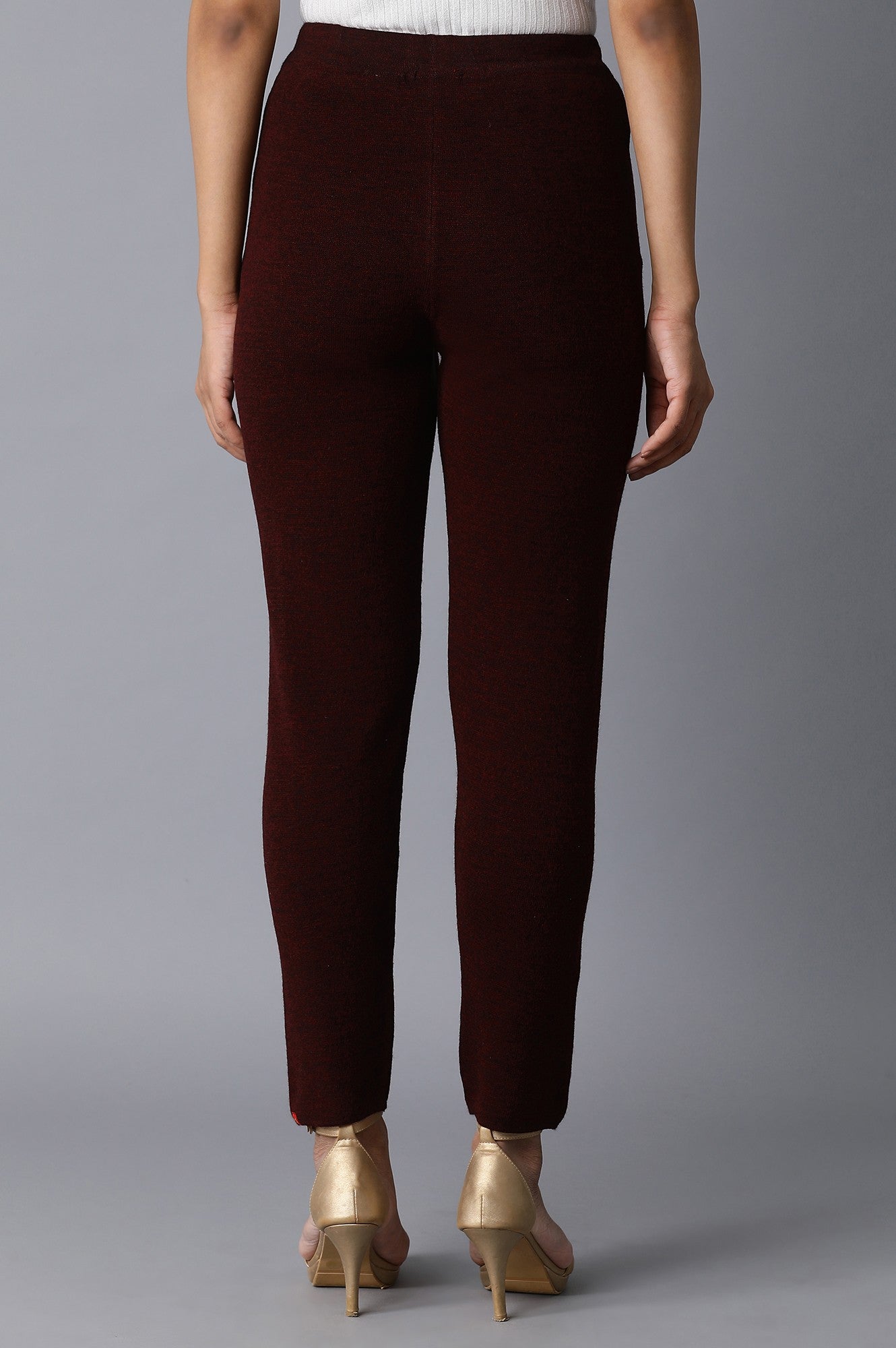 Dark Red Basic Leggings