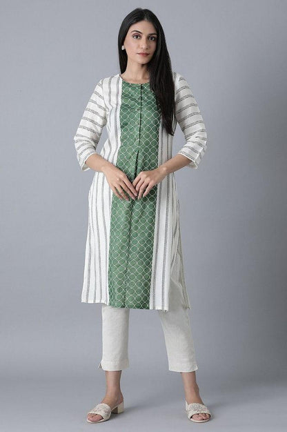 Ecru Straight kurta - wforwoman