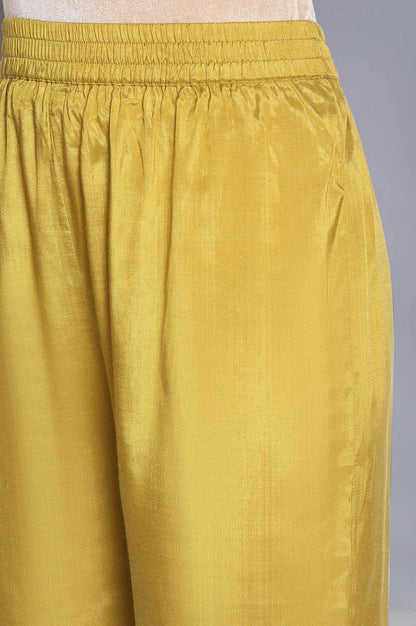 Olive Green Solid Straight Pants - wforwoman