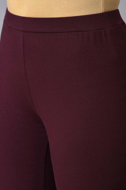 Purple Velvet Anarkali-Tights-Dupatta Set - wforwoman