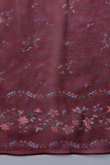 Dark Red kurta Parallel Pants Dupatta Set - wforwoman