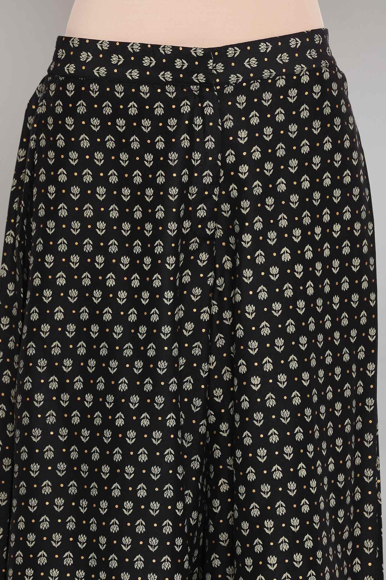 Black Short kurta Parallel Pants Dupatta Set - wforwoman