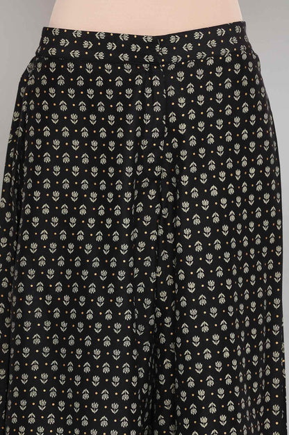 Black Short kurta Parallel Pants Dupatta Set - wforwoman