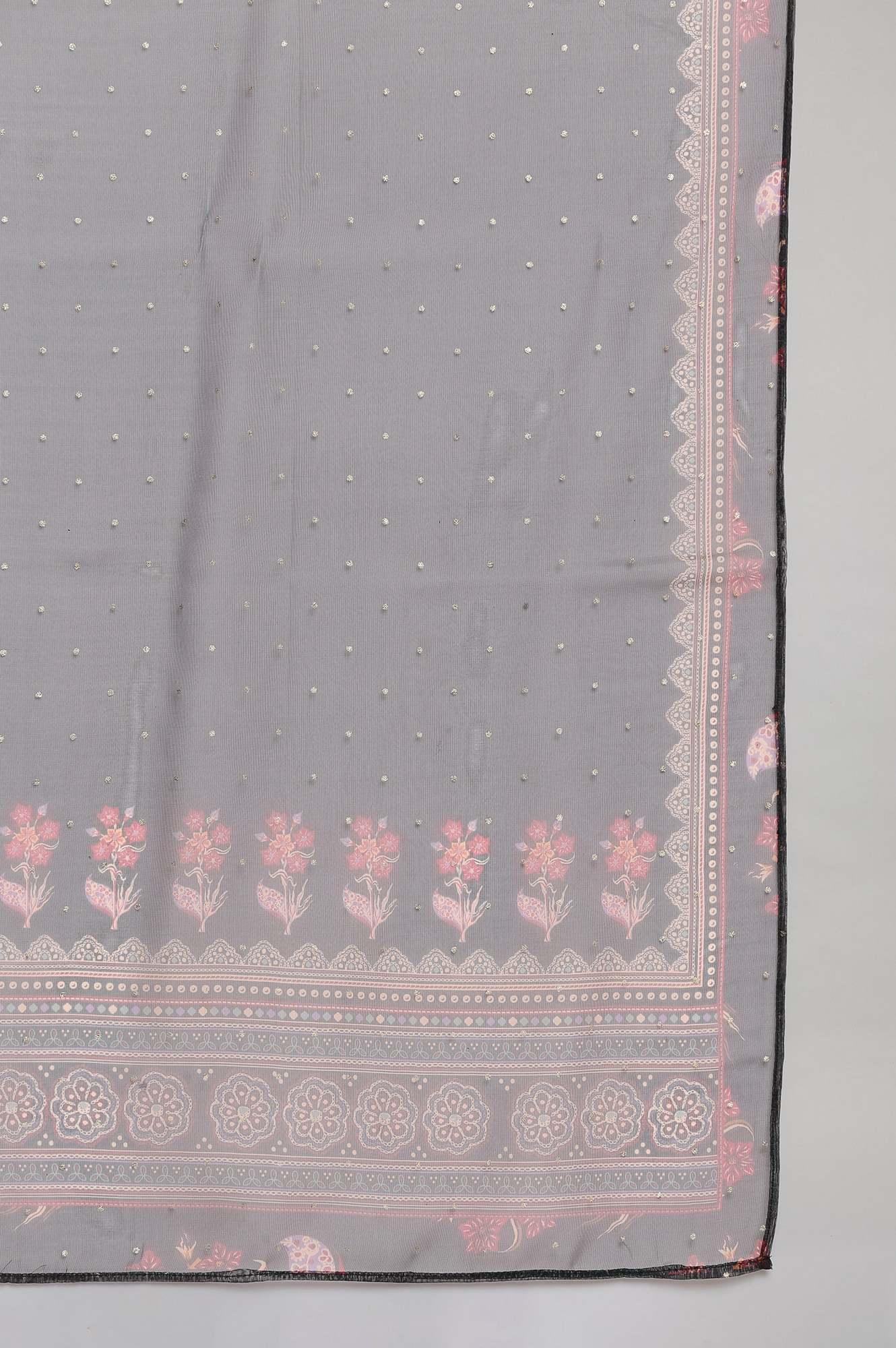 Black Short kurta Parallel Pants Dupatta Set - wforwoman