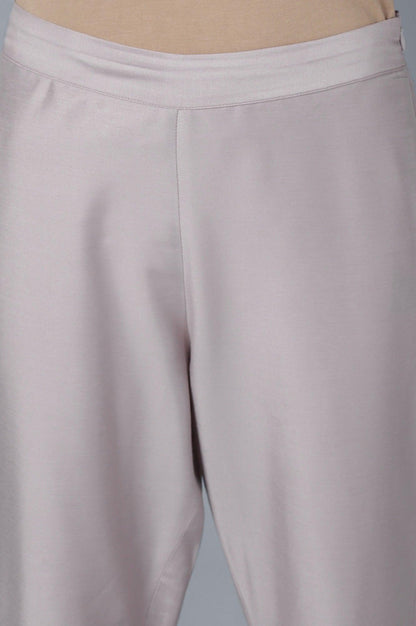 Light Grey kurta Slim Pants Dupatta Set - wforwoman