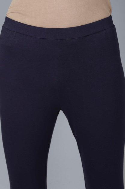 Dark Blue Anarkali kurta Tights Dupatta Set - wforwoman