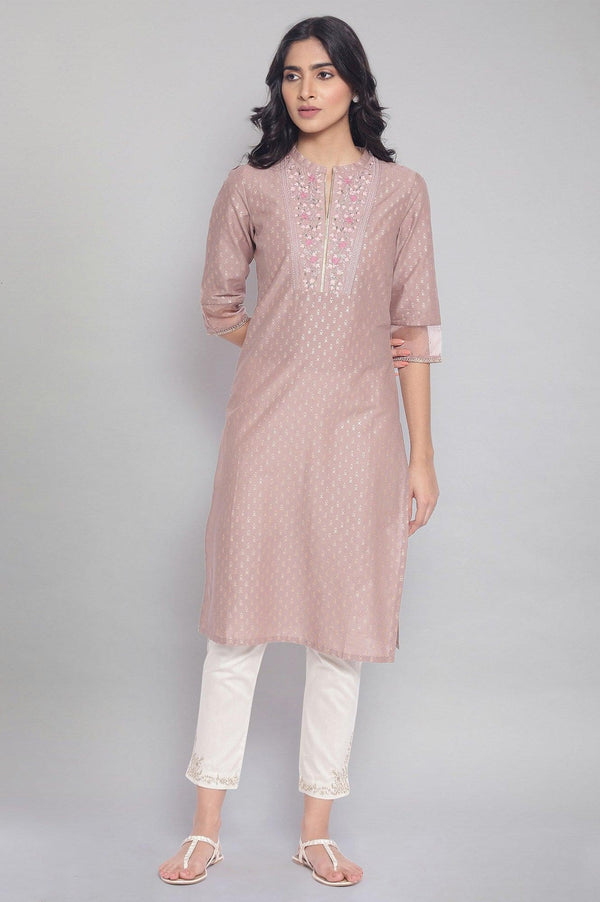 Purple Polka Print kurta