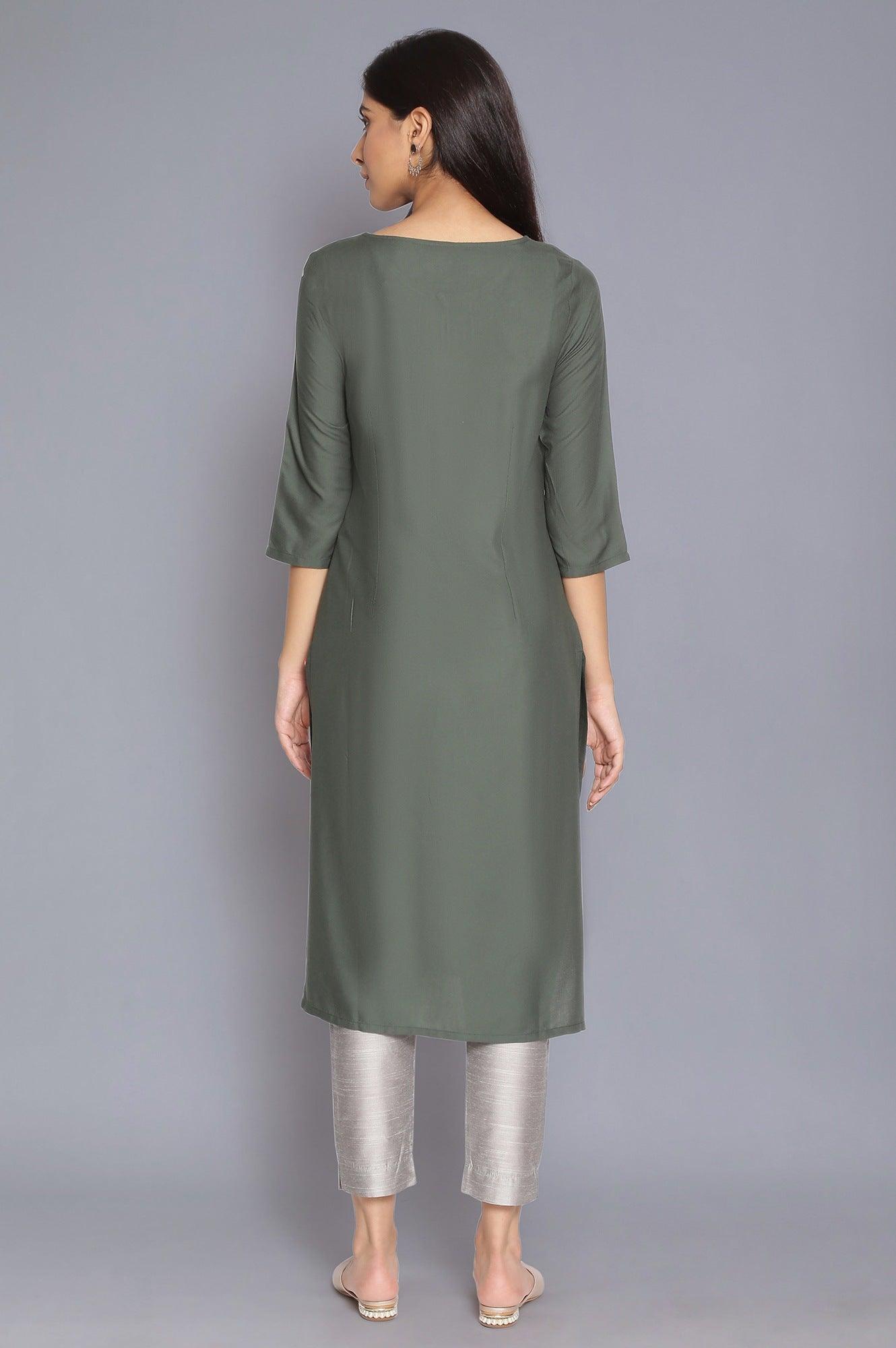 Green Light Festive kurta - wforwoman