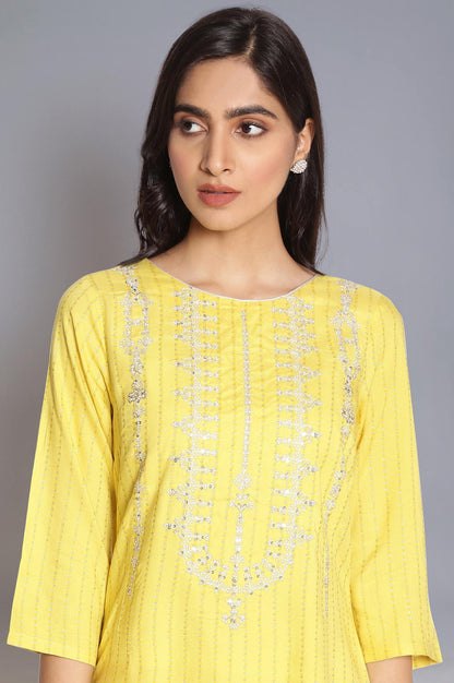 Light Blue Printed kurta with Embroidery