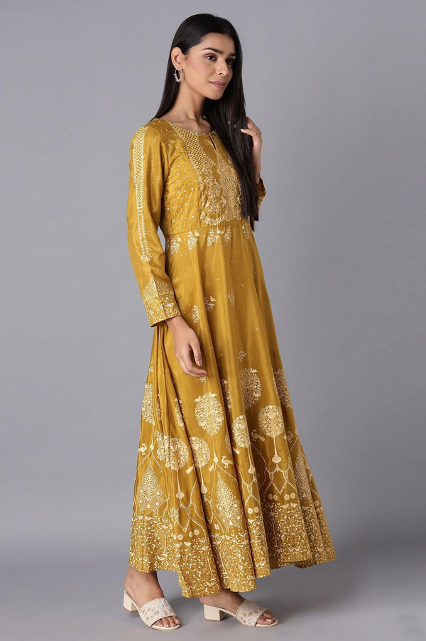 Green Flared Festive Dress