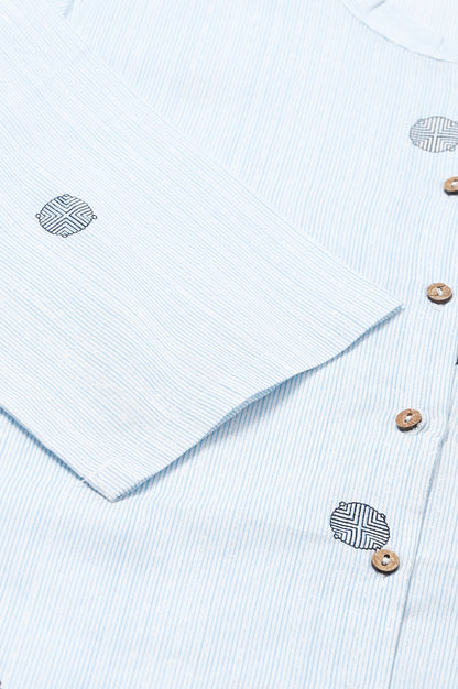 Light Blue Printed kurta