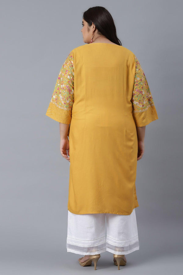 Yellow Panelled kurta