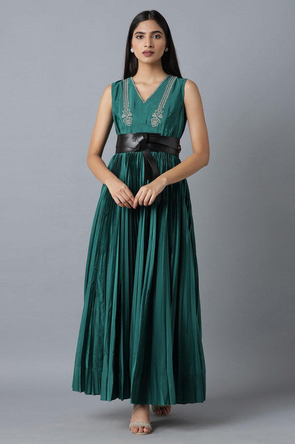 Dark Green Fusion Maxi Dress