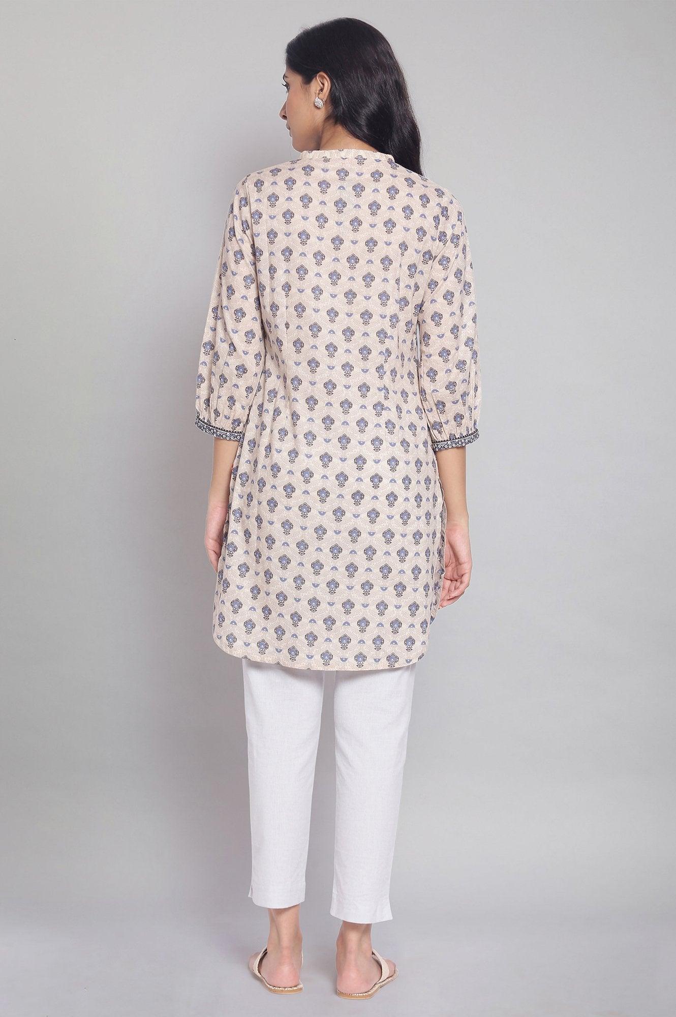 Brown Printed kurta - wforwoman