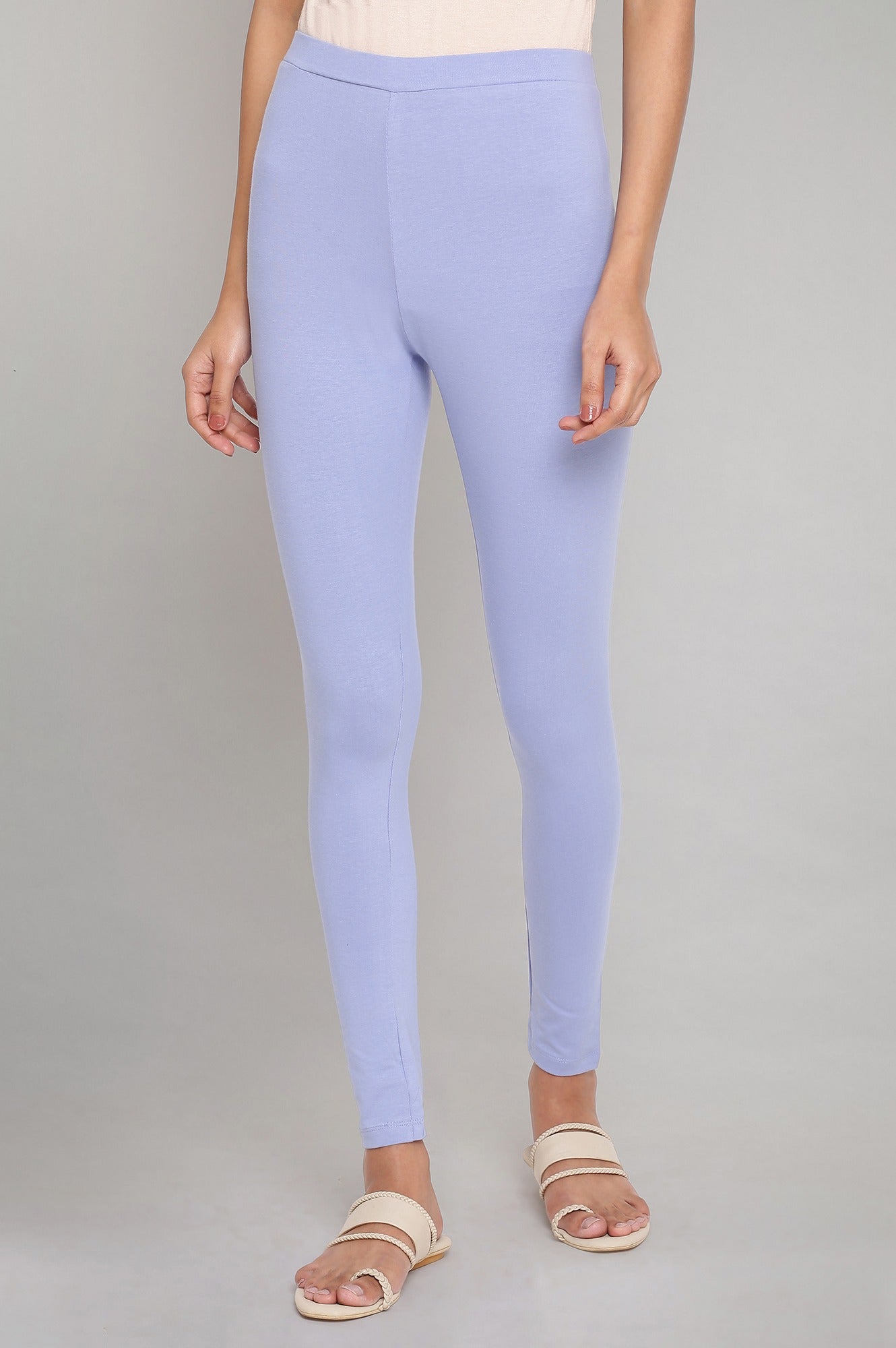 Light Blue Skin Fit Tights