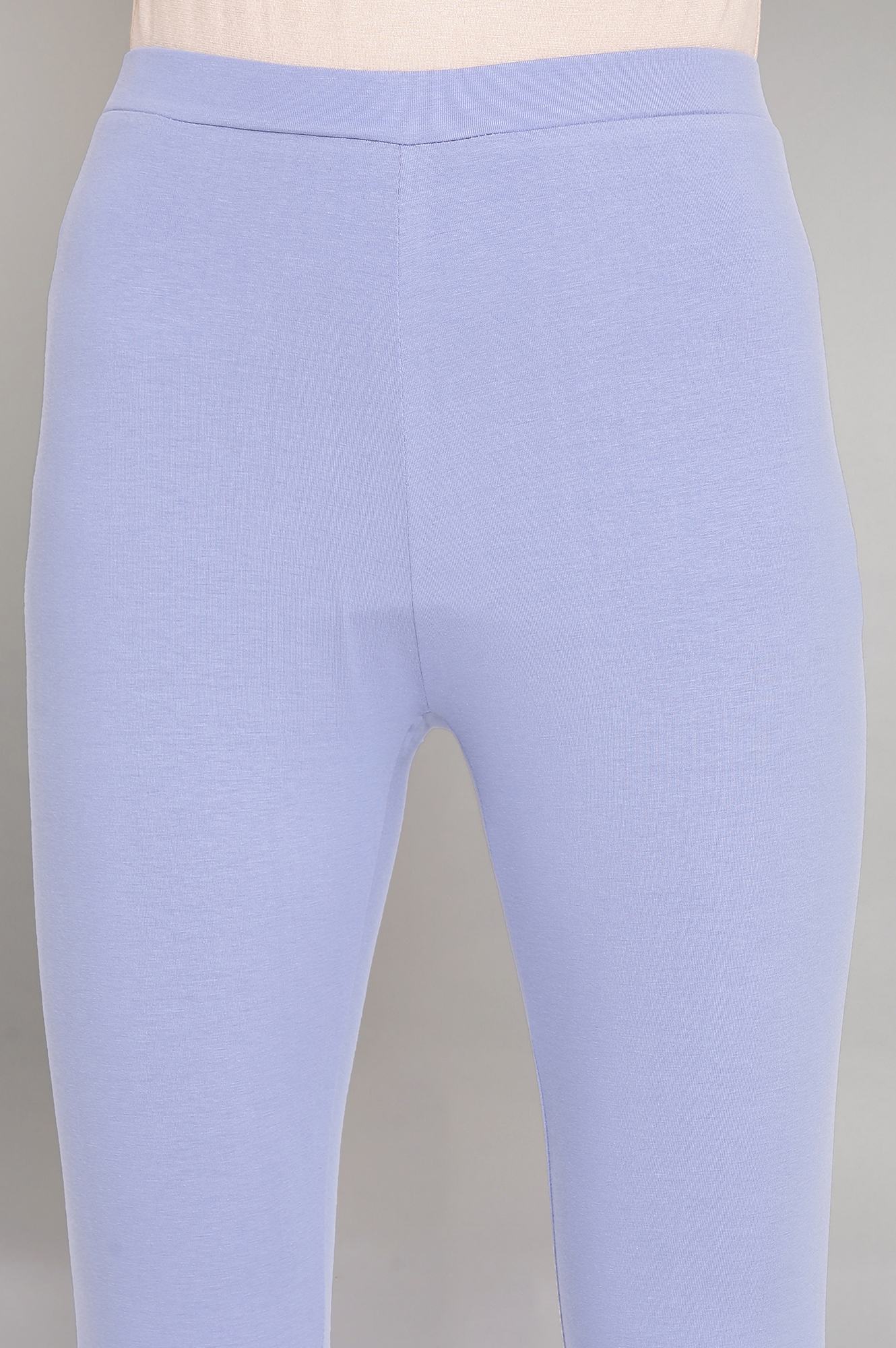 Light Blue Skin Fit Tights