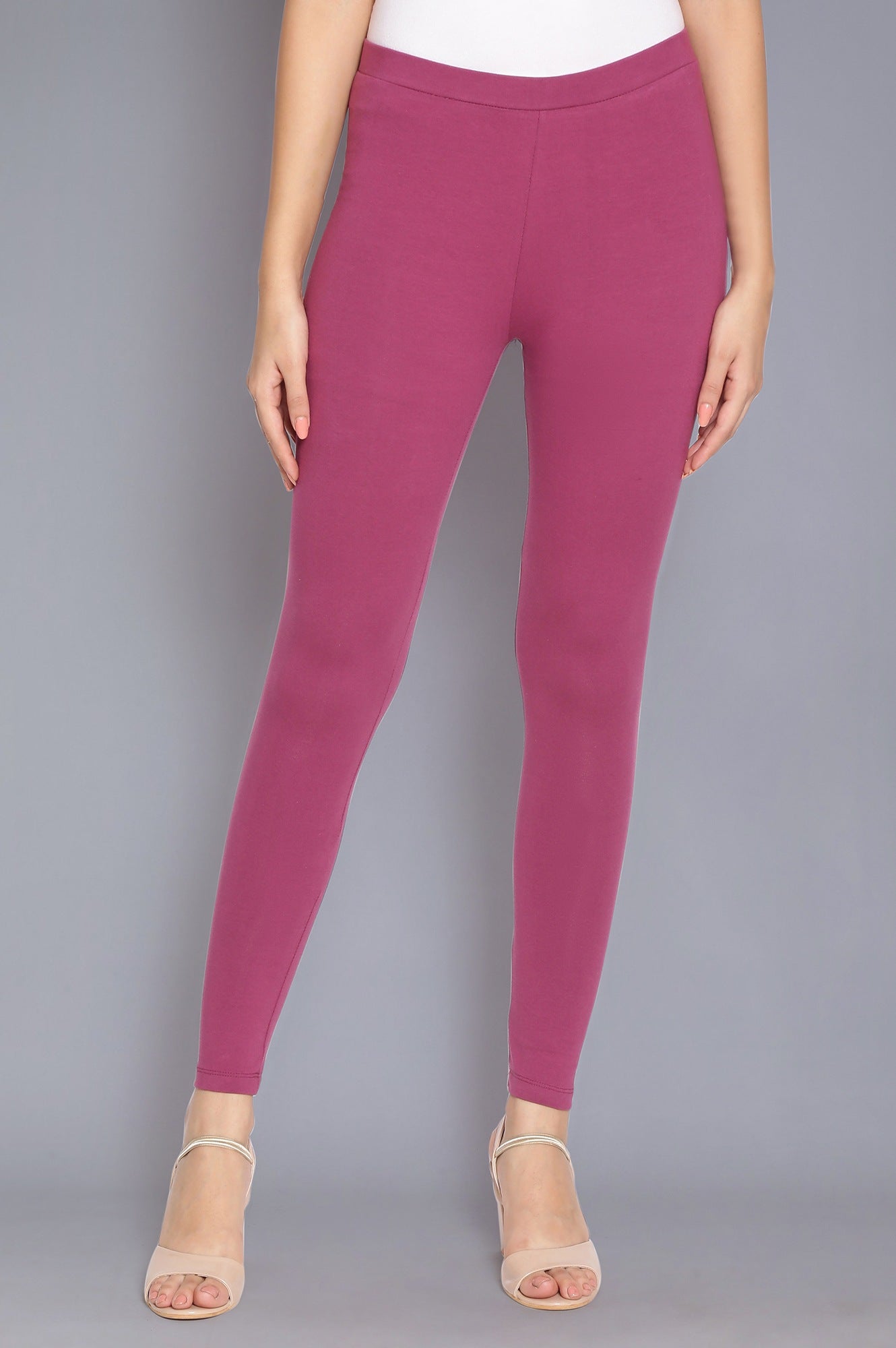 Purple Cotton Jersey Lycra Tights