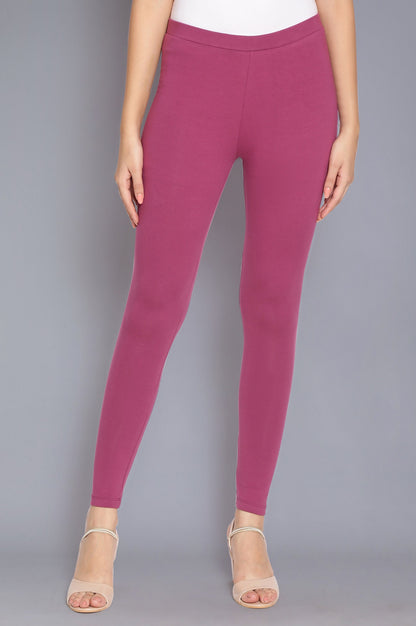 Purple Cotton Jersey Lycra Tights