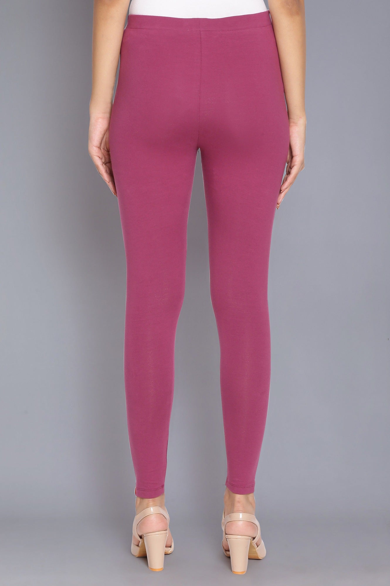 Purple Cotton Jersey Lycra Tights