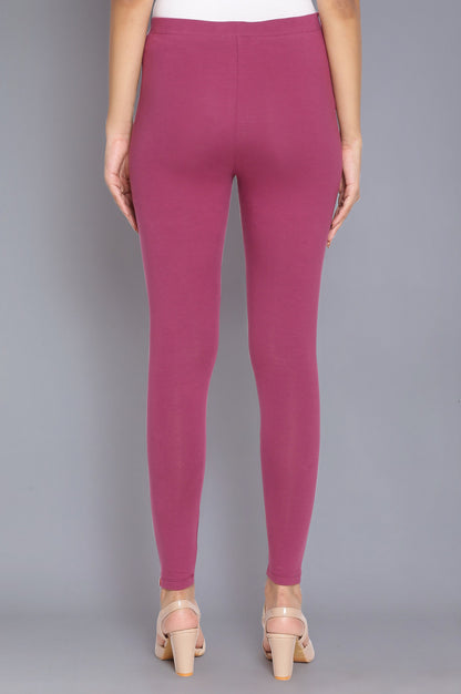 Purple Cotton Jersey Lycra Tights