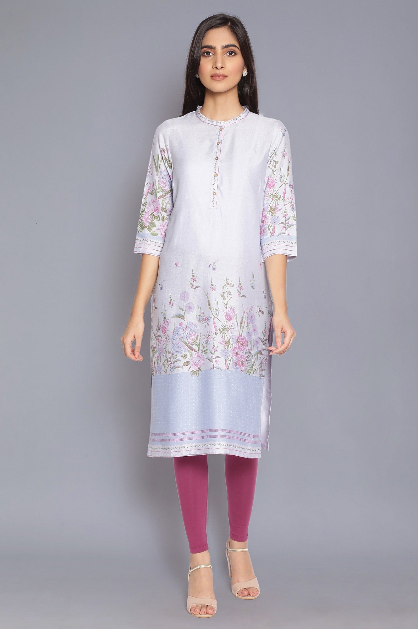 Purple Cotton Jersey Lycra Tights